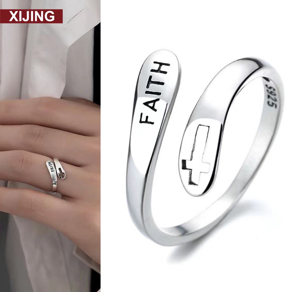 【COD Tangding】Cincin Model Terbuka Gaya Punk Untuk Wanita