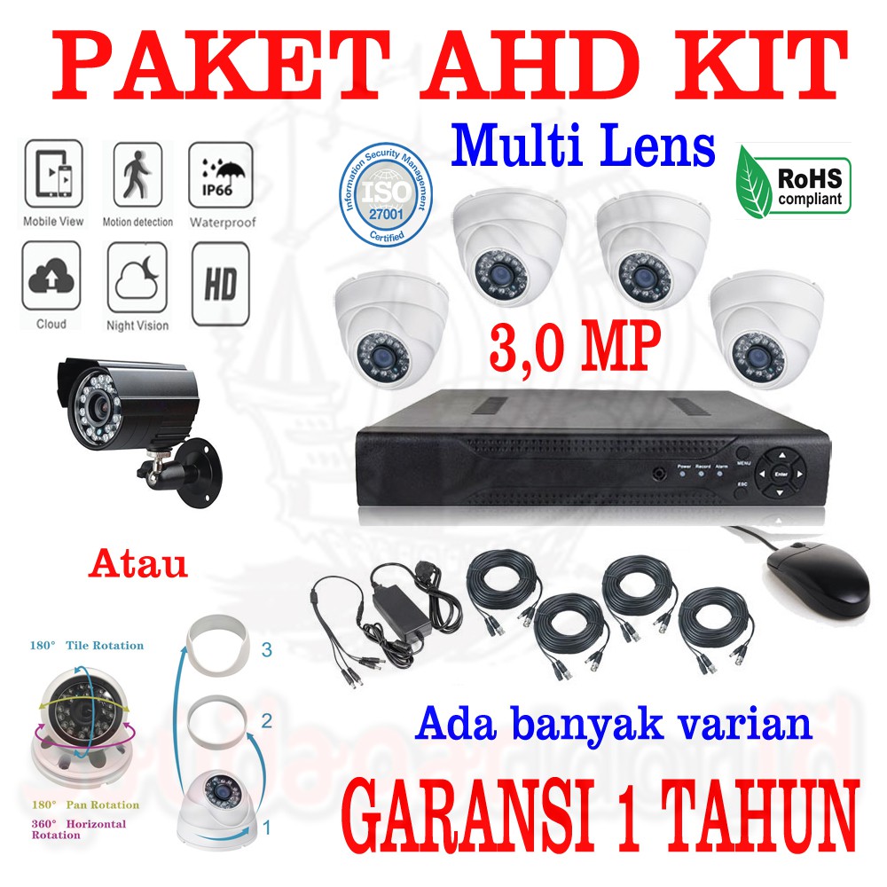 CCTV RUMAH - CCTV KANTOR - CCTV TOKO - CCTV KIOS 3.0 MP