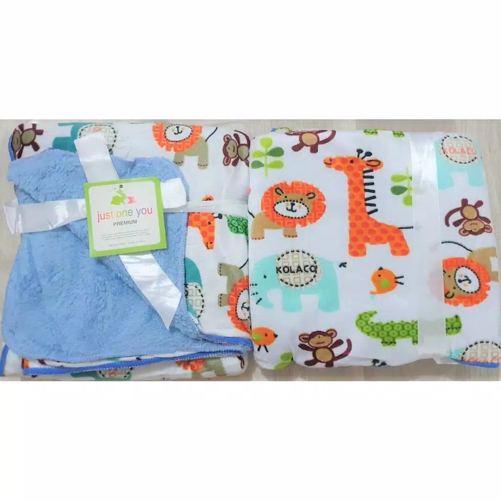 Selimut bayi double fleece tanpa topi - bedong bayi soft double hangat