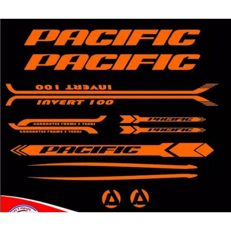 Cutting Sticker Sepeda Pacific Invert 100