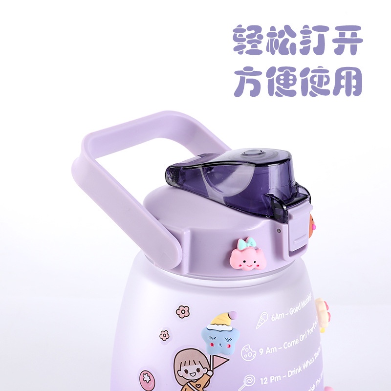 [kaistore_official] Botol Minum 1.3L Viral FREE STICKERS Korea Botol Minum Ombre Gradasi Gendut Unik Botol Minum Kekinian Doff 1300ML Free Stickers-5