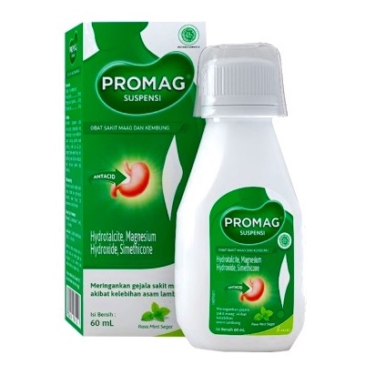 PROMAG BOTOL 60 ML Syrup - Suspensi Obat Sakit Maag Nyeri Perut Asam Lambung Kembung