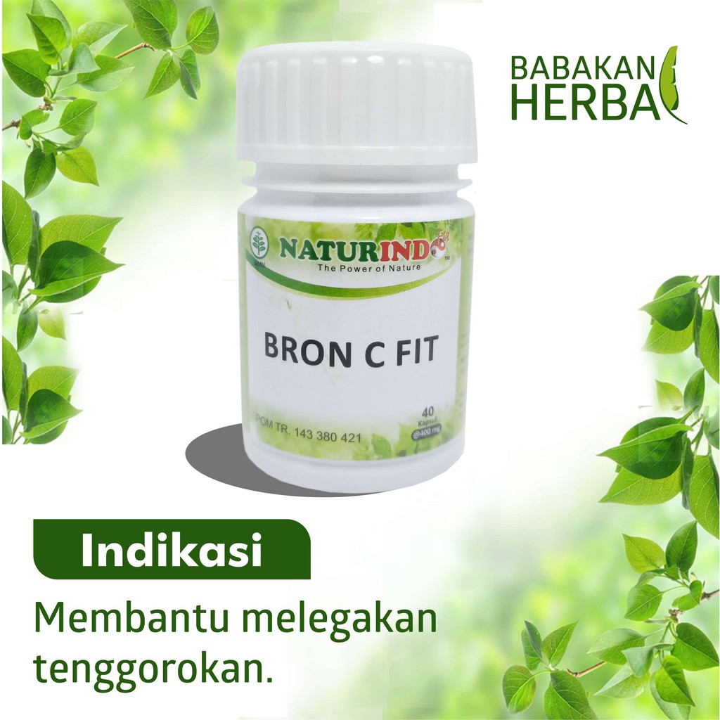 Naturindo BRON C FIT Babakan Herbal Obat Herbal Melegakan Tenggorokan