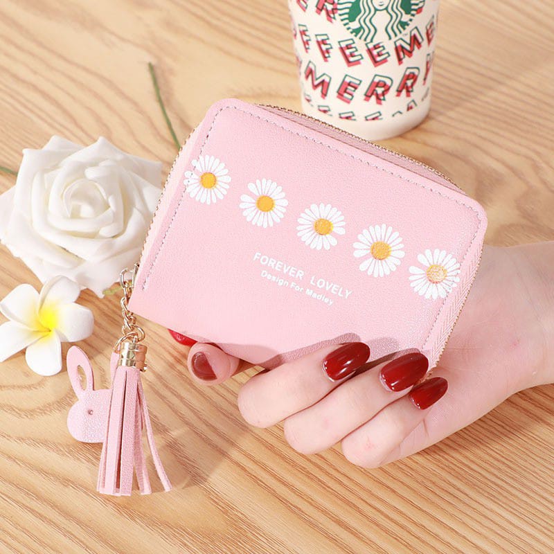 ♥TMALL88♥Dompet Wanita Dompet Wanita Koin/kartu Dompet Wanita Mini Motif Bunga Daisy