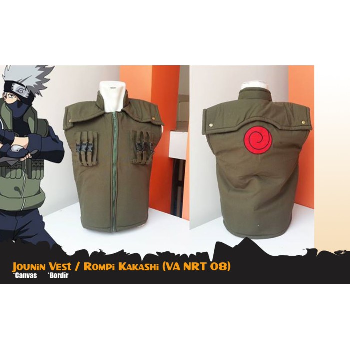 Rompi Jounin Vest Kakashi Naruto Army Anime VA NRT 08