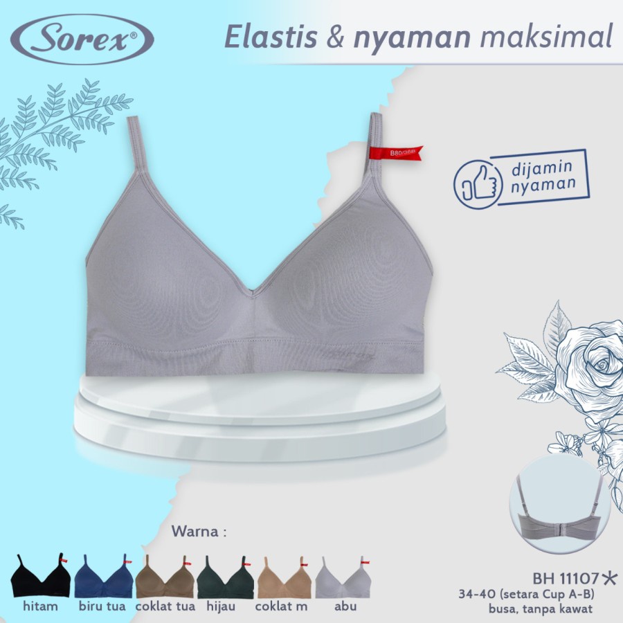 bh bra casual sport sorex 11107 cup B tanpa kawat