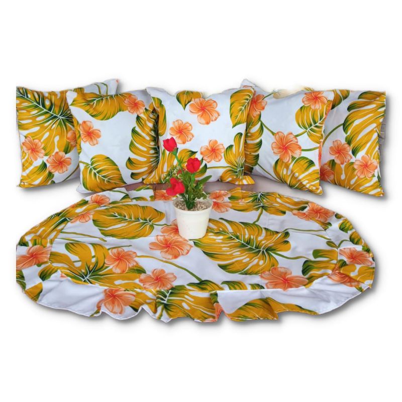 SARUNG BANTAL SOFA ANEKA MOTIF UKURAN 40X40 CM ,SHABY, BUNGA, ABSTRAK, SCANDINAVIAN,  1 SET 5 SARBAN + TAPLAK ( C O D )