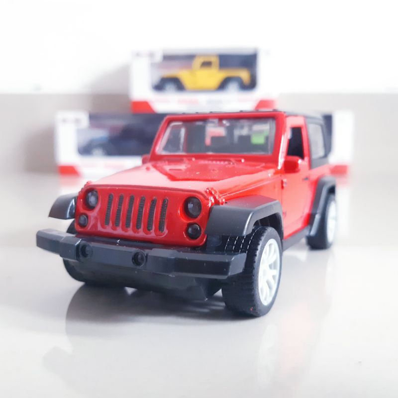 Diecast Mobil Jeep Wrangler Alloy - Miniatur Car Offroad Die Cast