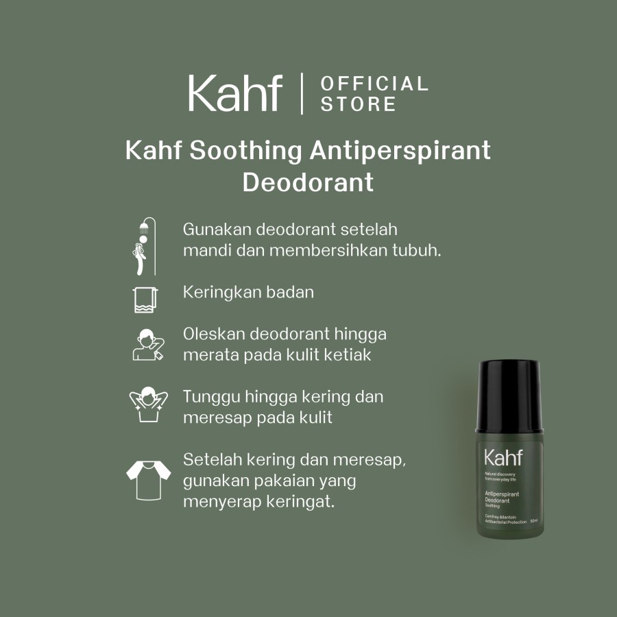 Kahf Soothing Antiperspirant Deodorant Roll On 50 ml - Anti Bakteri