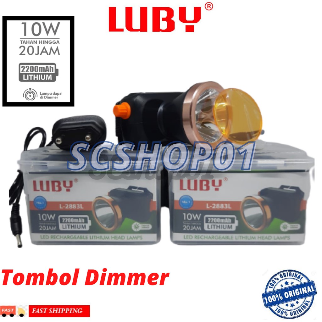 Senter Kepala LUBY L 2883L 10watt Dimmer speed