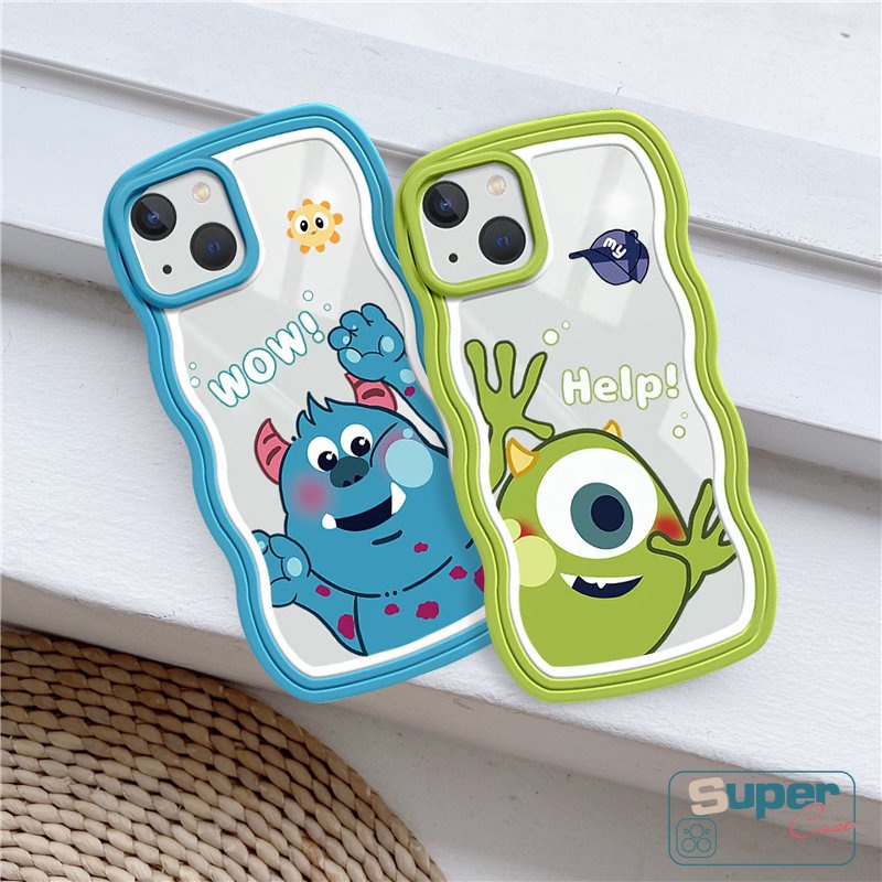 Case Untuk Redmi 12C 10 10A 9 9A 9T 9C NFC Redmi Note10 11 10s 9 8 Note 11s Note 10 Pro Max Note10 Note11 Pasangan Yang Indah Kartun Monster Universitas Lembut Bergelombang Pinggiran Phone Case Cover