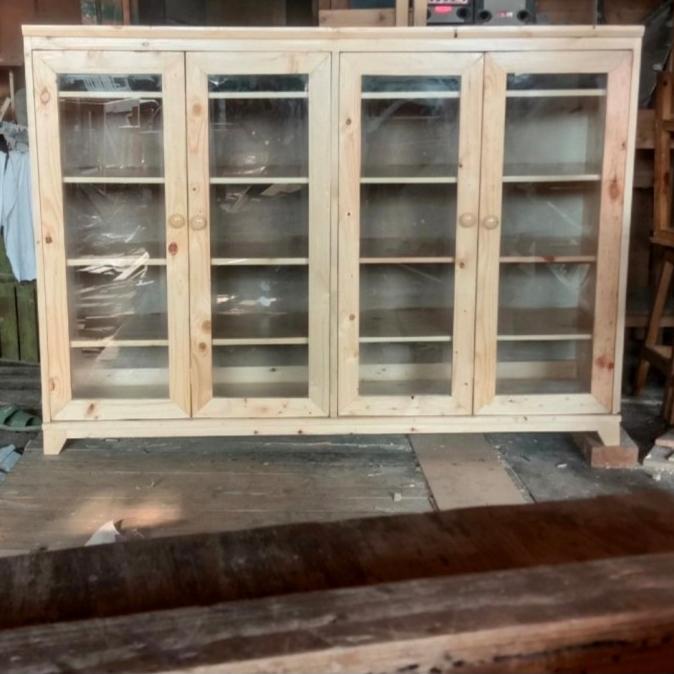 Lemari Buku/ Lemari Rak Susun Jati Belanda Jyqtamshop