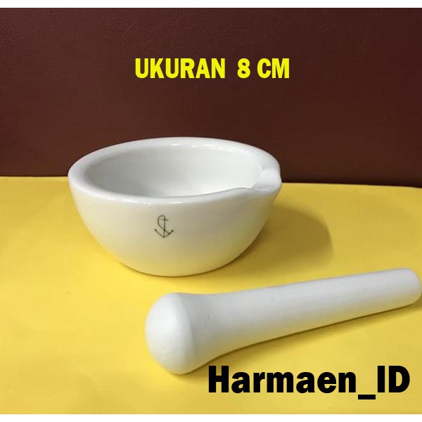 MORTIR 8 CM MORTAR PENGGERUS OBAT / PENUMBUK OBAT/ PENGHALUS OBAT ULEKAN OBAT 8 CM