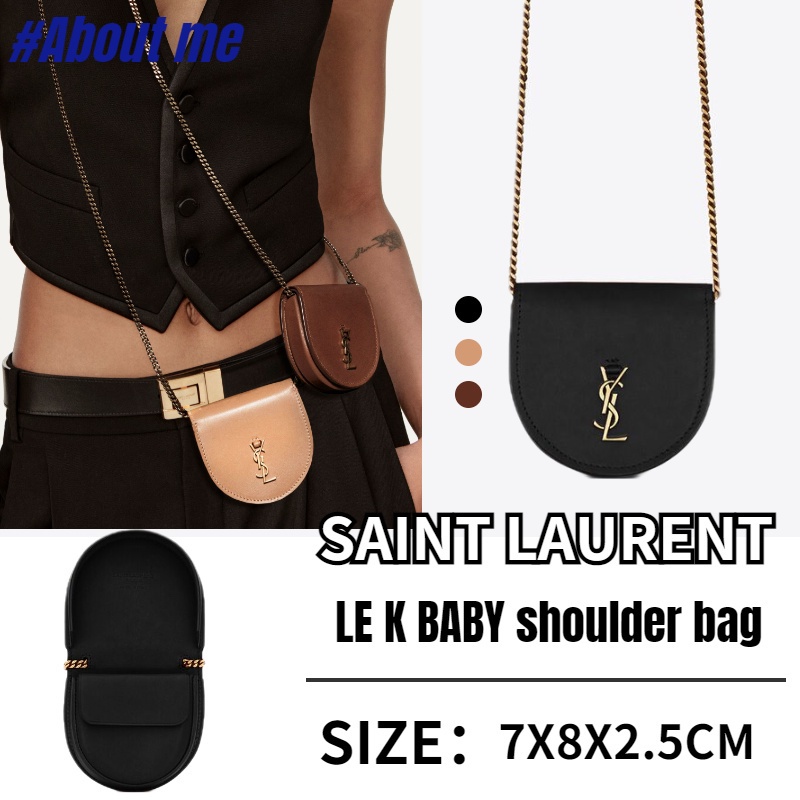 Saint Laurent YSL LE K BABY smooth leather shoulder bag/crossbody bag/mini bag