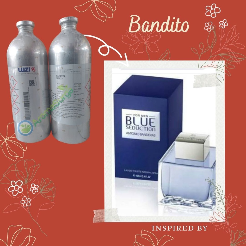 SEGEL!! Grosir Bibit Parfum Luzi BANDITO Searah dengan Antonio Banderas Blue seductions Men - Agen B