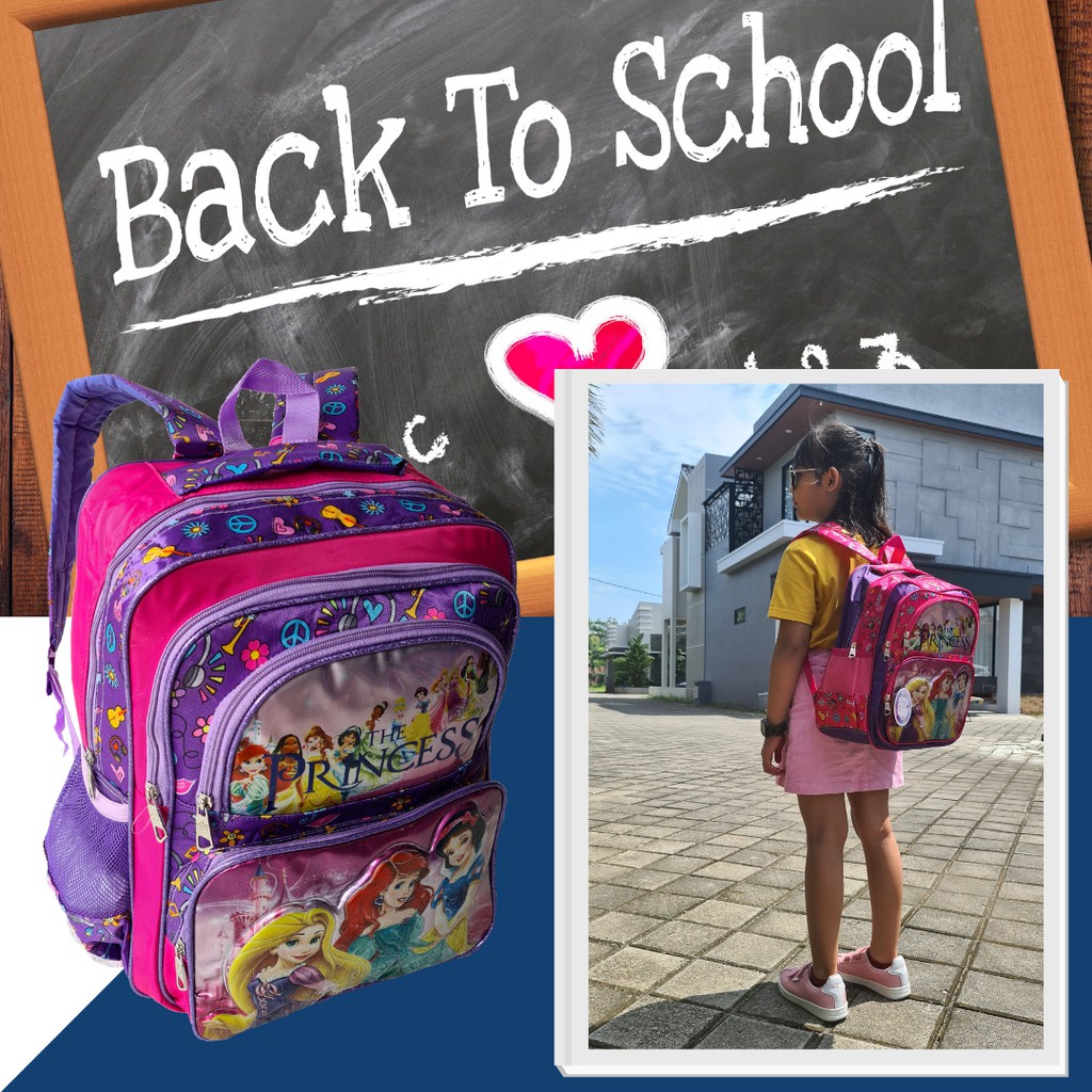 Ransel Anak Perempuan-Tas Sekolah Anak Perempuan-Tas Anak Karakter-Tas Anak Import-Tas Anak TK SD