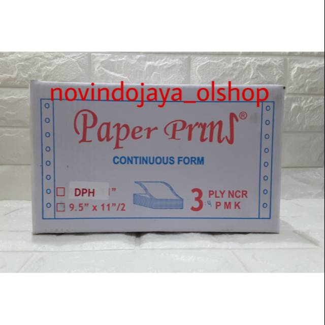 

Continuous form 3 ply : 4 DPH paperpryns