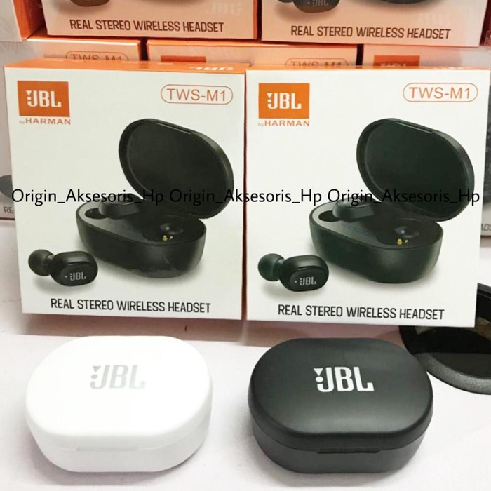 Headset Bluetooth JBL TWS-M1 True Wireless Headset TWS M1 Earphone - Putih