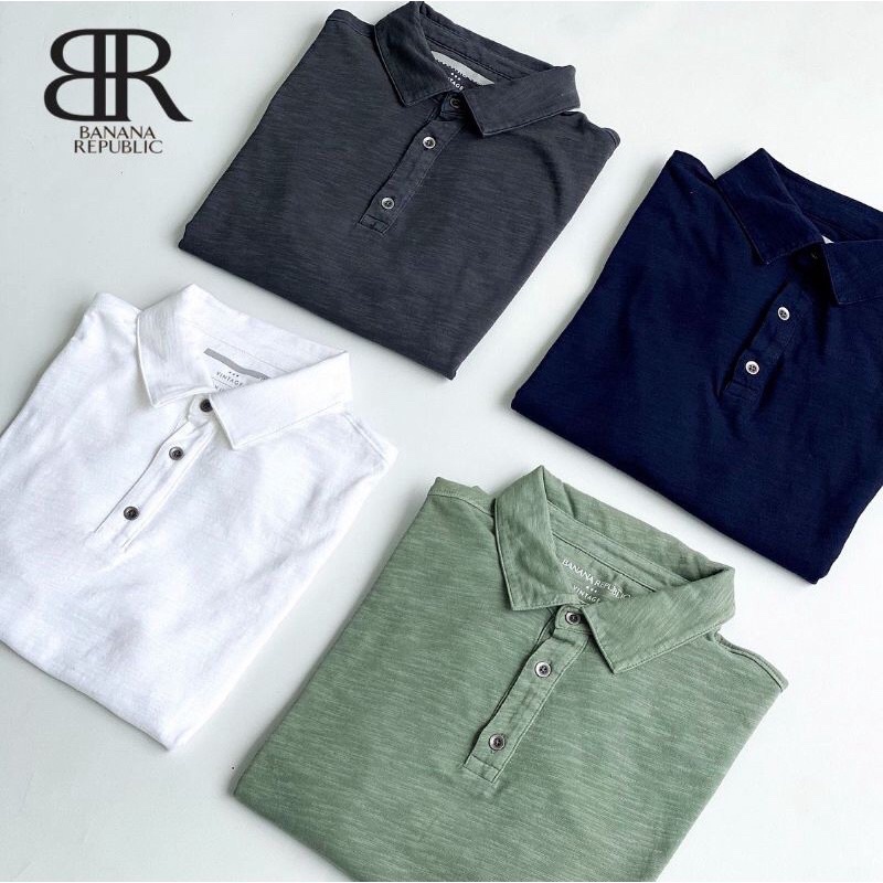 banana republic vintage polo tshirt kaos pria