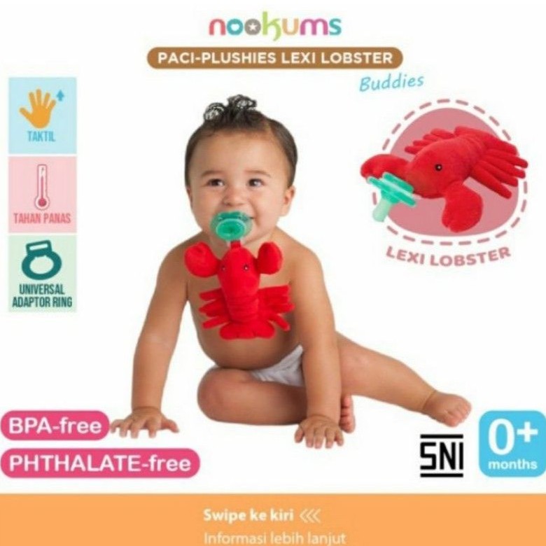 NOOKUMS Paci Plush Doll Gantungan Empeng Bayi Pacifier Soother