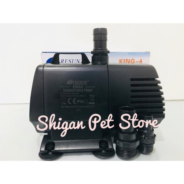 RESUN KING 4 Water Pump Pompa Air Celup Aquarium / Kolam Ikan Hias Koi KING4