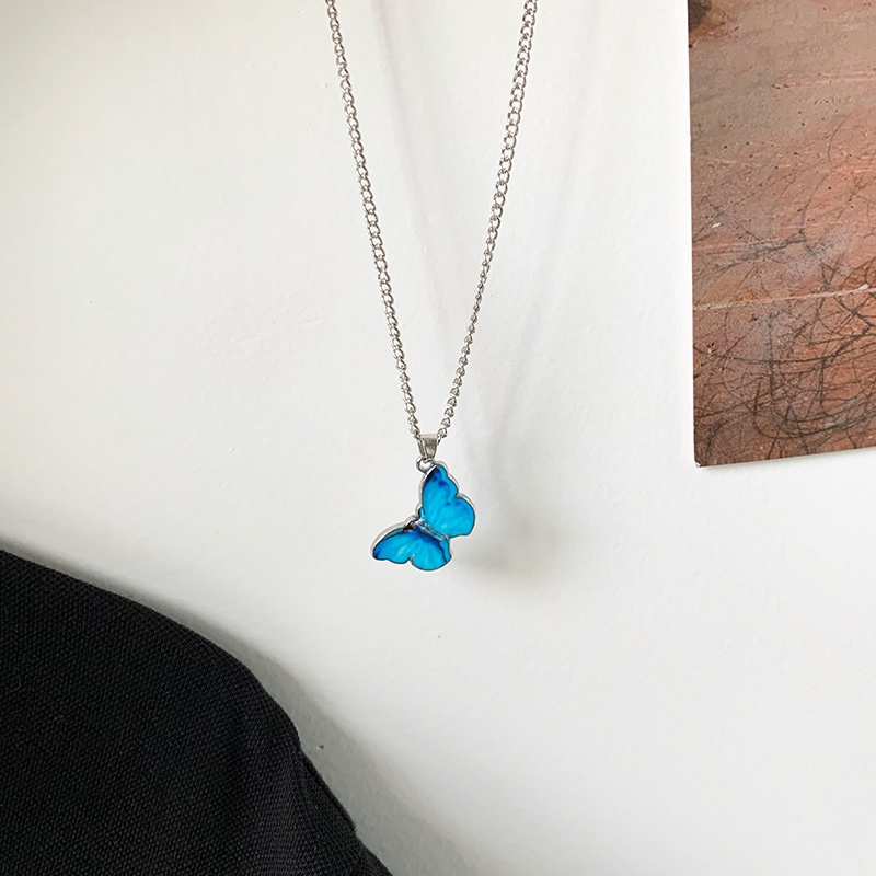 Kalung Rantai Klavikula Desain Kupu-Kupu Untuk Aksesoris