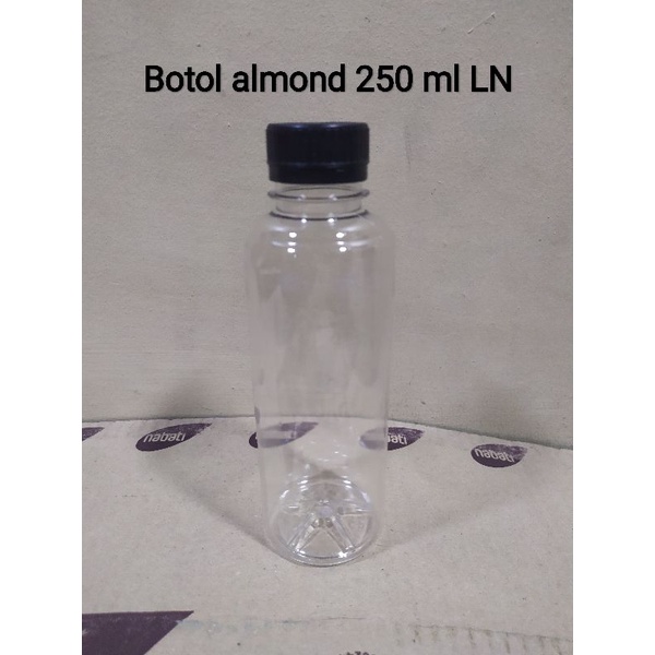 Botol almond 250 ml// botol plastik 250 ml // botol pet 250 ml