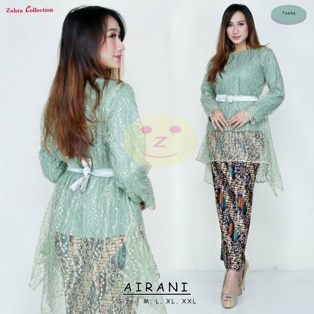 Set kebaya tulle bordir airani