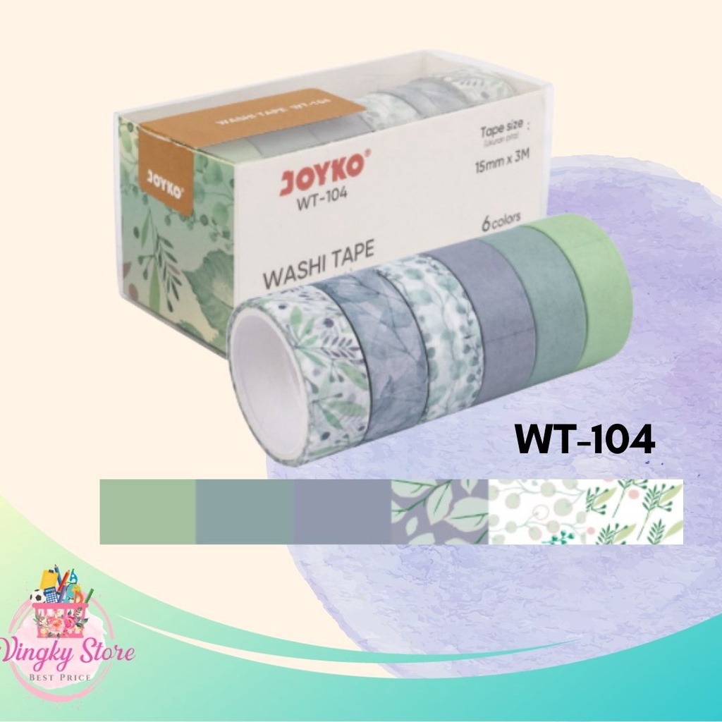 

Washi Tape / Masking Tape Motif WT-104 15mm x 3M