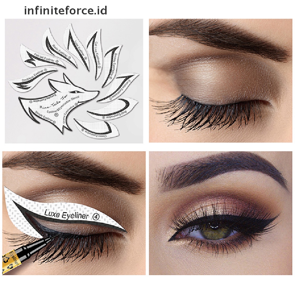 1pc Template Stensil Pembentuk Eyeliner Untuk Makeup Wanita