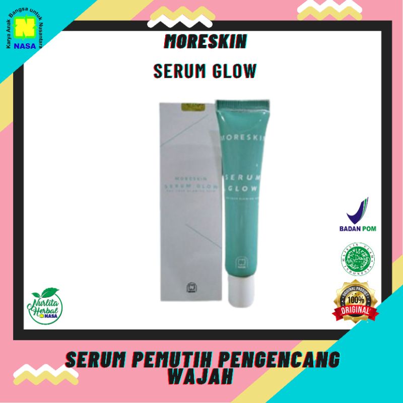 Moreskin serum glow/serum pemutih wajah/serum herbal/serum bpom/serum vit V