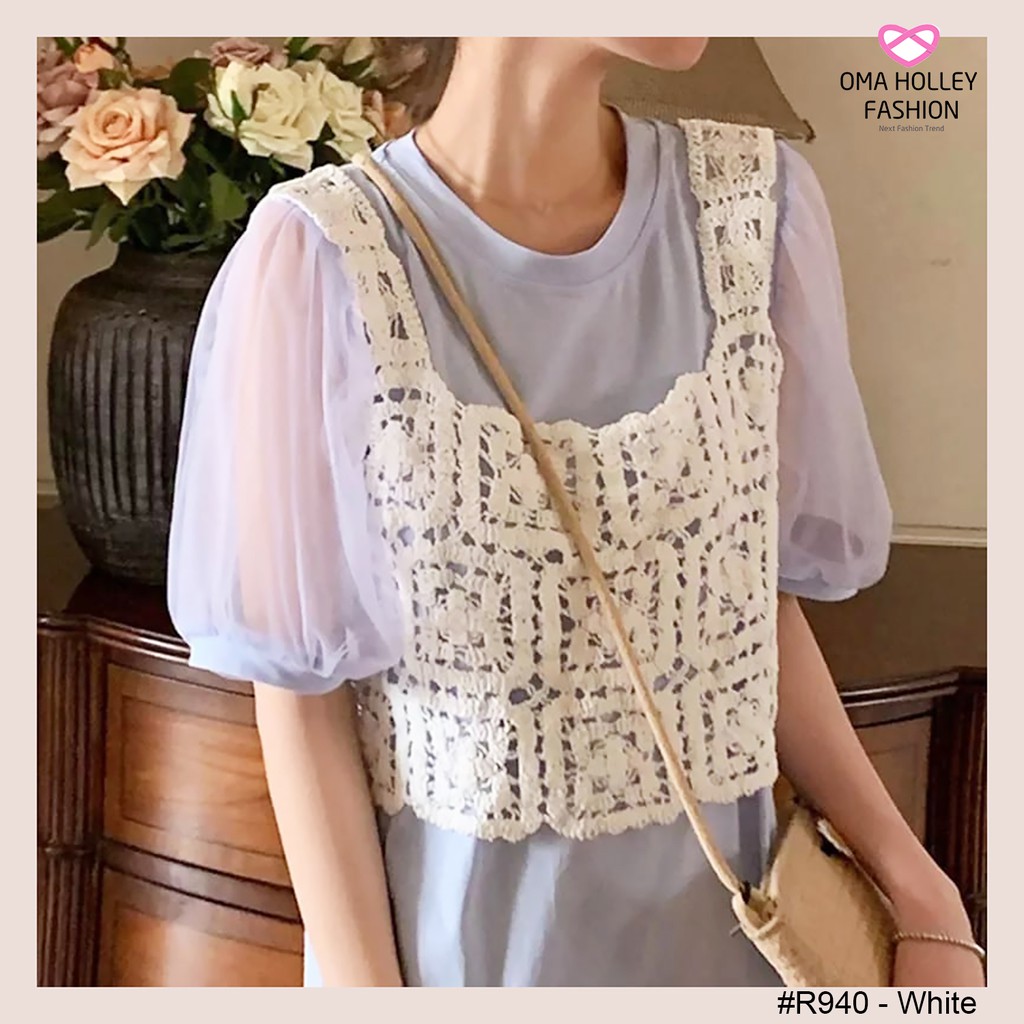 (COD) OH Fashion Tank Top Rajut Korean Summer