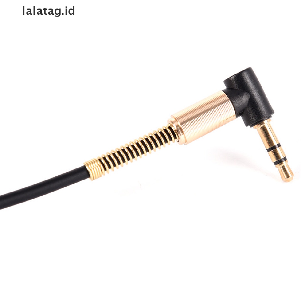 (Flyag) Kabel Audio Stereo Jack 3.5mm Male Ke Male Sudut Kanan 90 Derajat