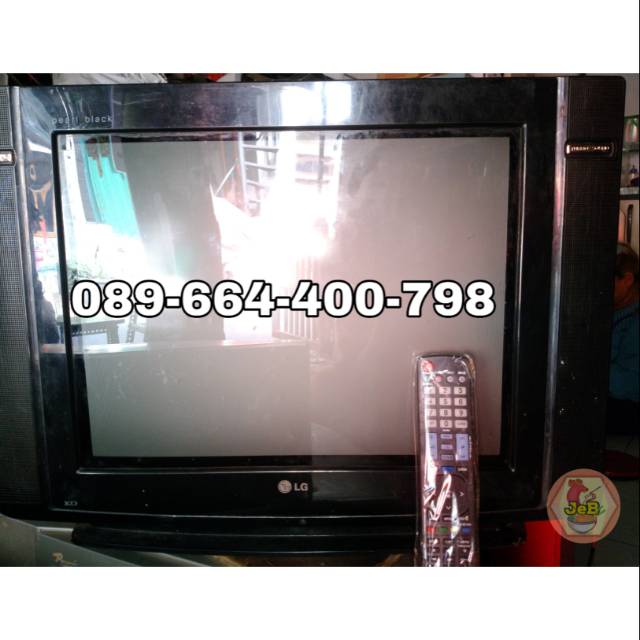 Tv LG pearl black tabung 21 inci second seken bekas