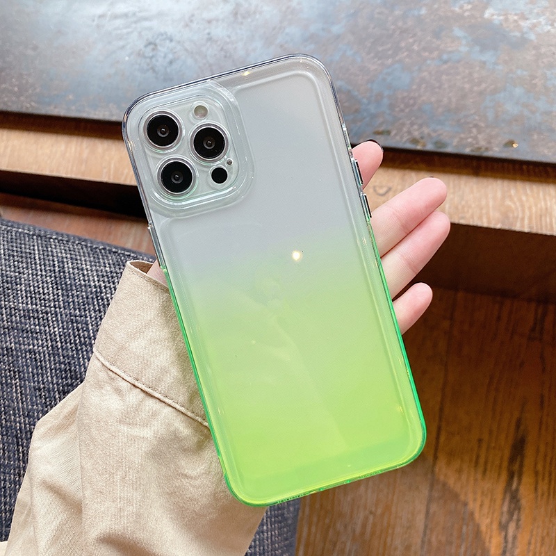 Case Transparan Gradasi Untuk IPhone 11 12 13 Pro MAX X XS MAX 7 8 Plus Se20