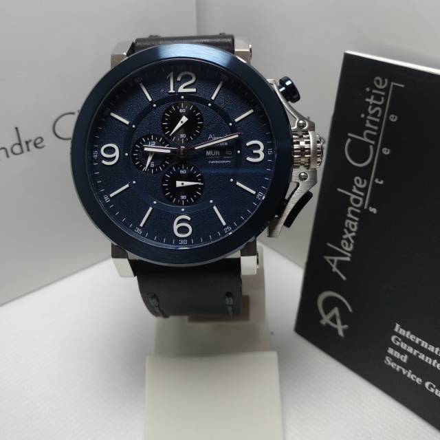 Jam tangan pria Alexandre Christie AC 6281MC Silver original