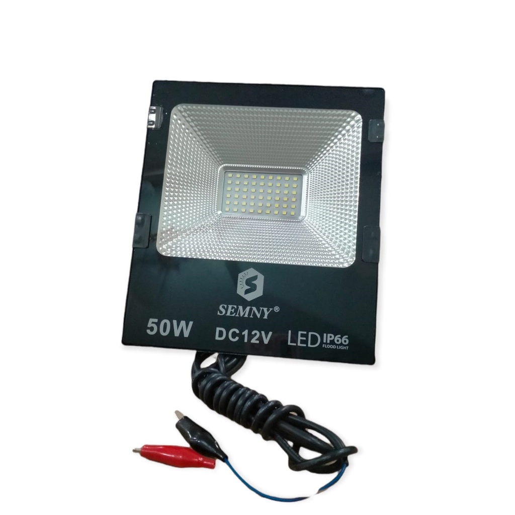 Lampu Sorot LED Kap Big Power Floodlight SEMNY DC 12V 50W + Kabel IP66