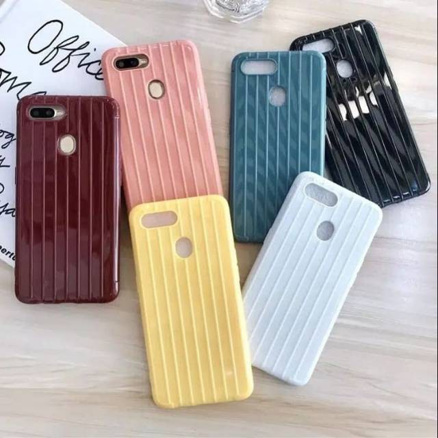 Case Casing Tpu Softcase Silikon Luggage koper Candy Oppo A5S/A7/f9/A12 -