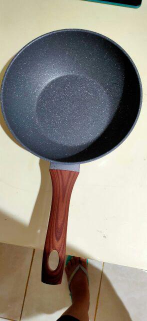 Cypruz Panci Keramik 24 Cm Wajan Tumis Anti Lengket Evl-fp-0641-24