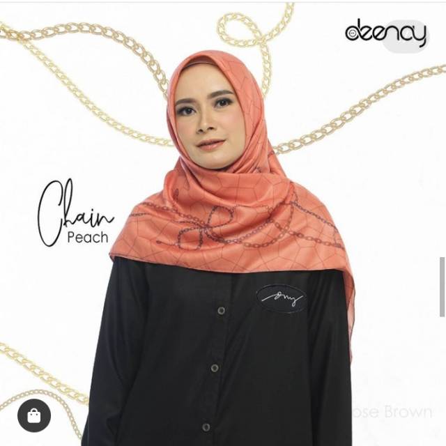 Hijab deenay chain serries in peach