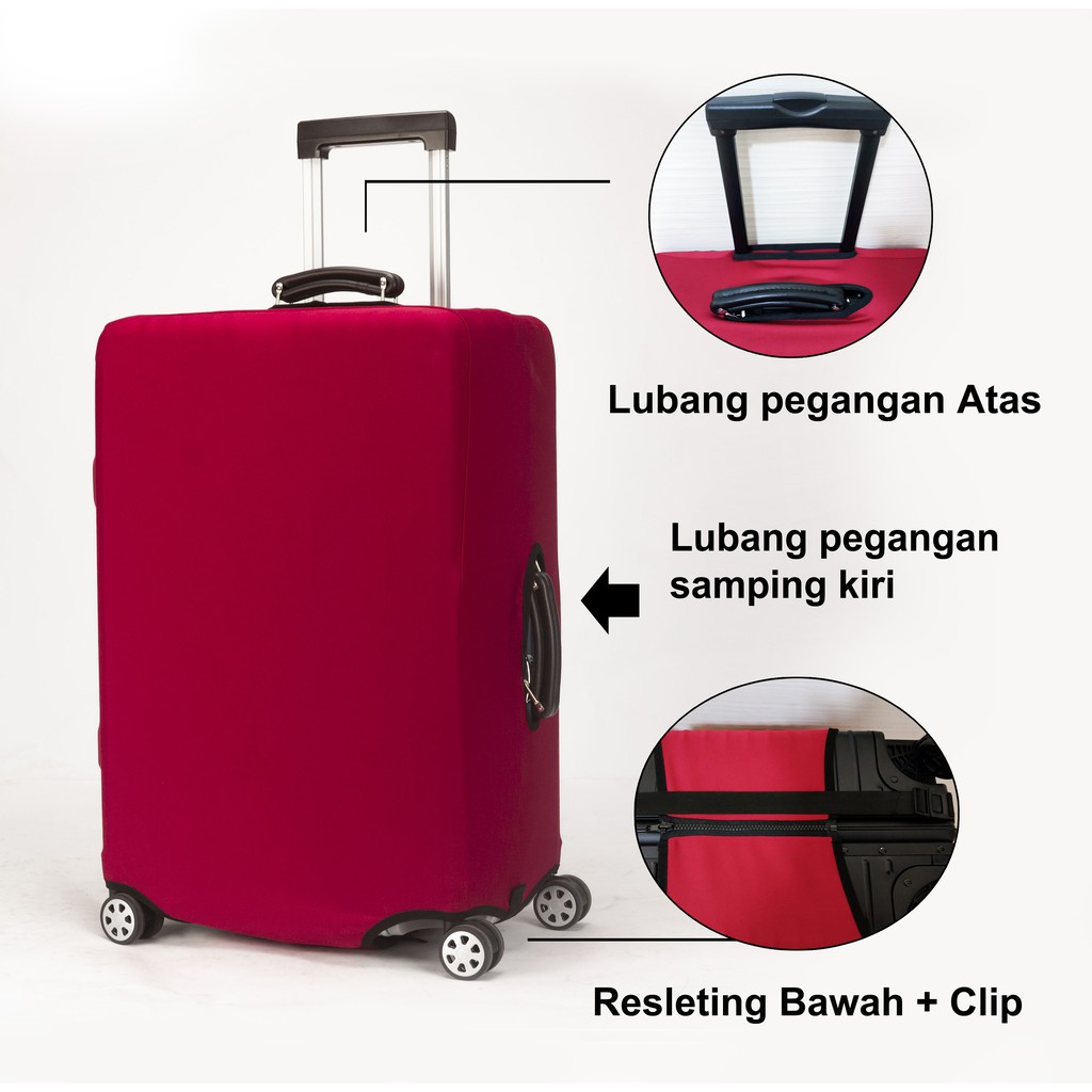 Sarung Pelindung Koper Cover Luggage Elastis Motif Bunga Daun Leaf Flower