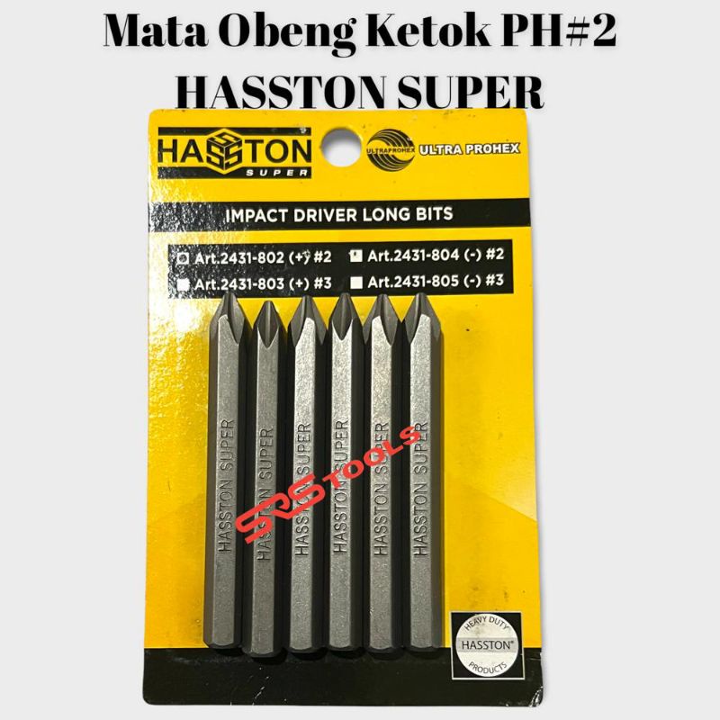 HASSTON Prohex 2431-802 Mata Obeng Ketok Panjang PH2 80mm Plus (+) PH 2