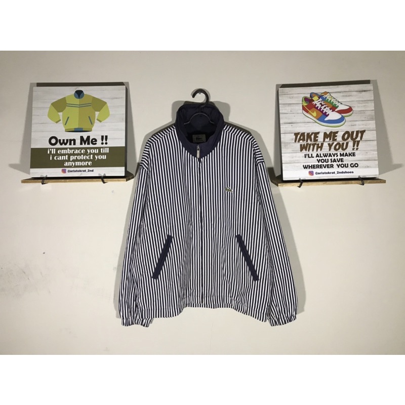 jaket lacoste second original jaket stripe lacoste hidden hoodie