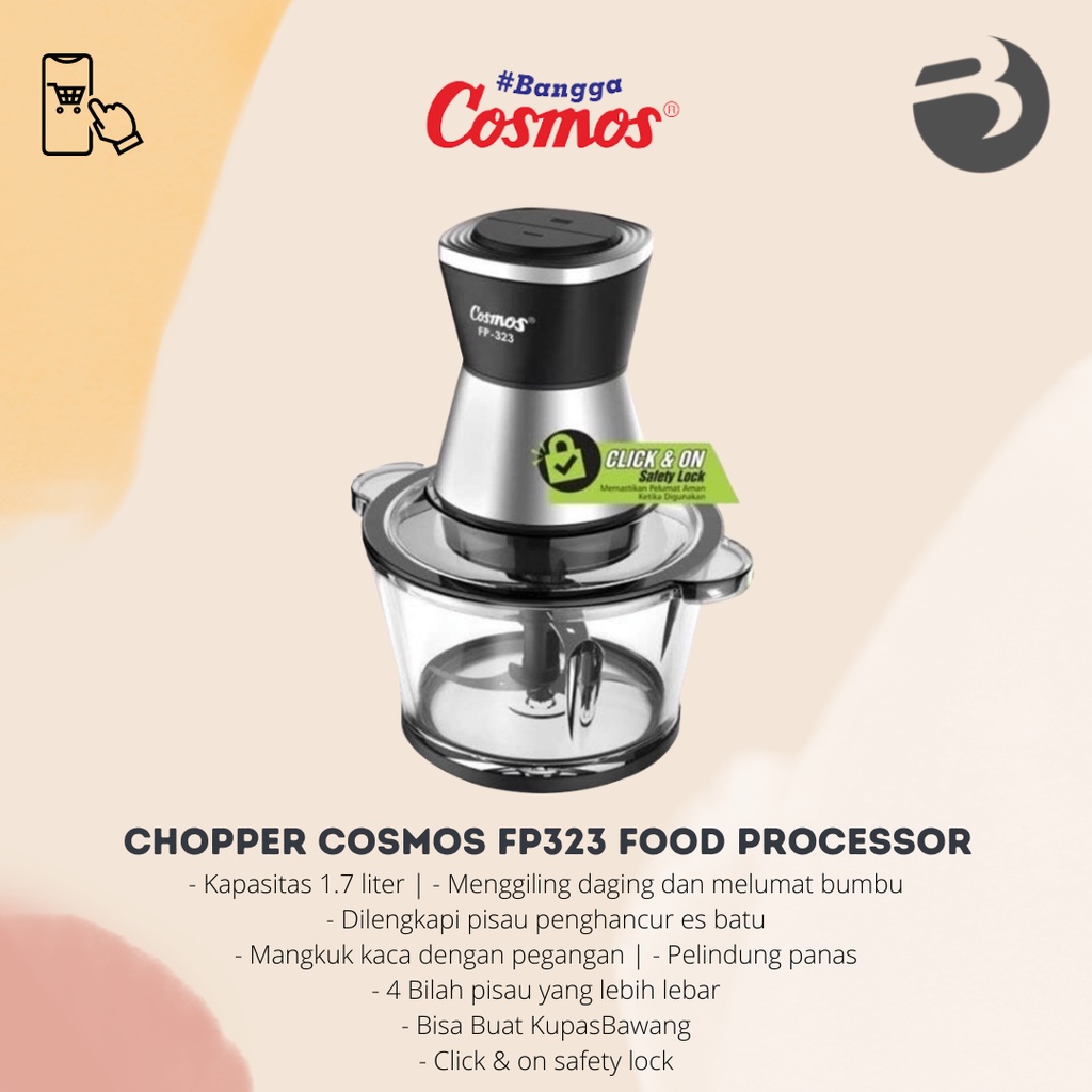 Chopper Cosmos FP323 Food Processor Cosmos Penggiling Daging GARANSI RESMI