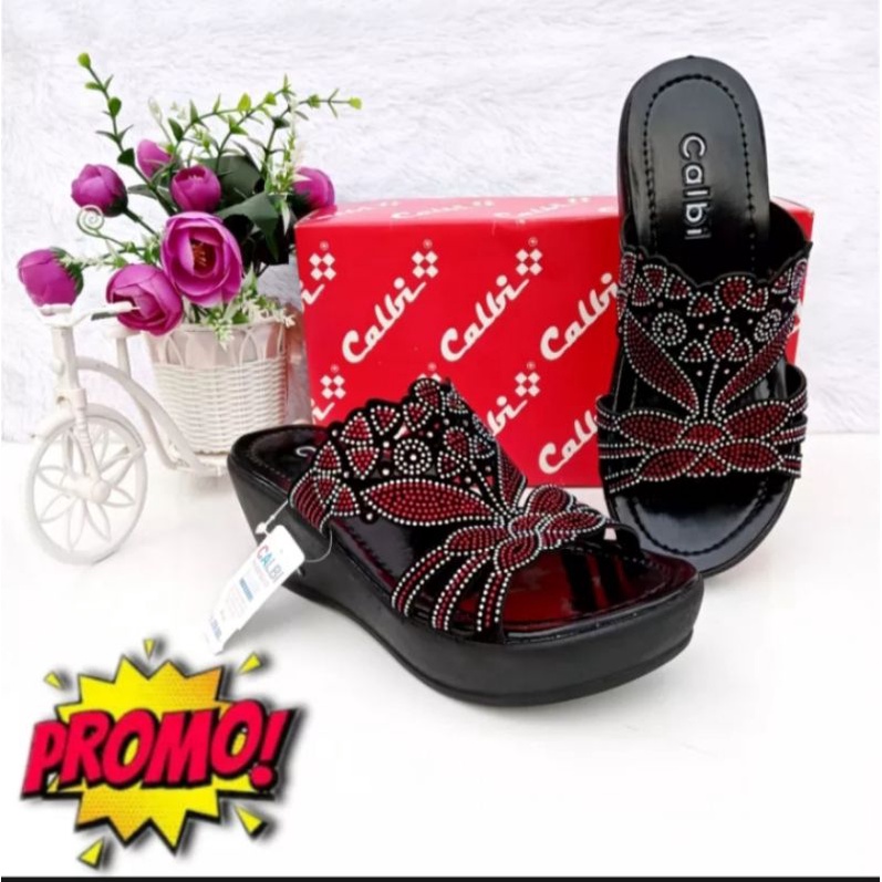 PROMO SALE SANDAL CALBI MODEL TERBARU/SANDAL SELOP WANITA CALBI MODEL KEKINIAN COD