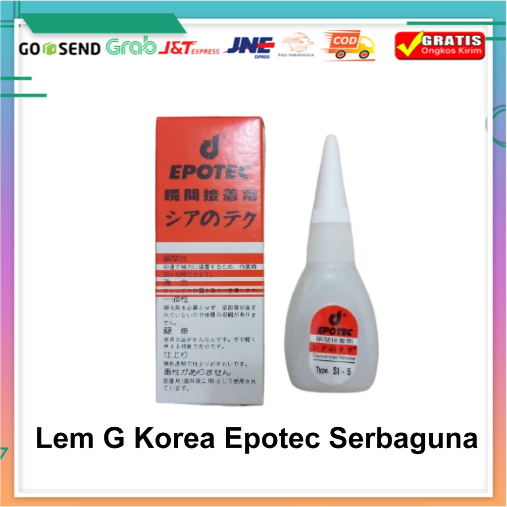 

Lem Korea G Epotec Original/Asli Grade 1/ Power Glue/ Super Glue BS Beautiful Store ID