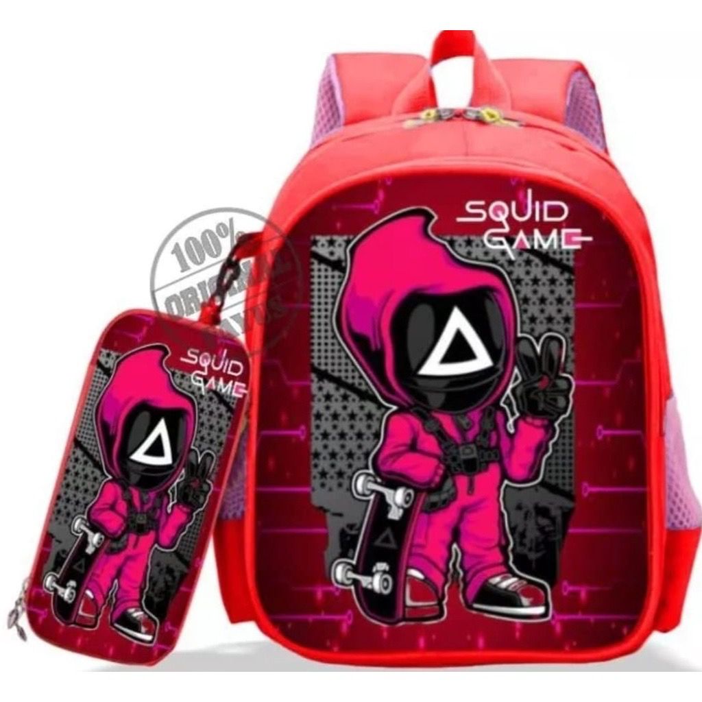 rasta_bags17 - PROMO TAS ANAK TERBARU 2021 TAS RANSEL PRIA SQUIDGAME / RANSEL ANAK COWO SEKOLAH SQUID GAME / TAS