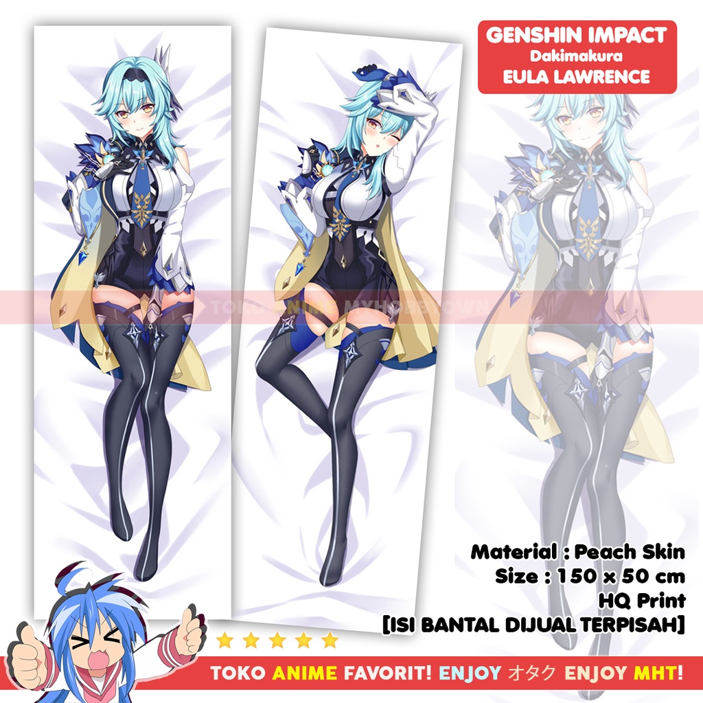 Sarung Bantal Anime Dakimakura Genshin Impact : Eula Lawrence