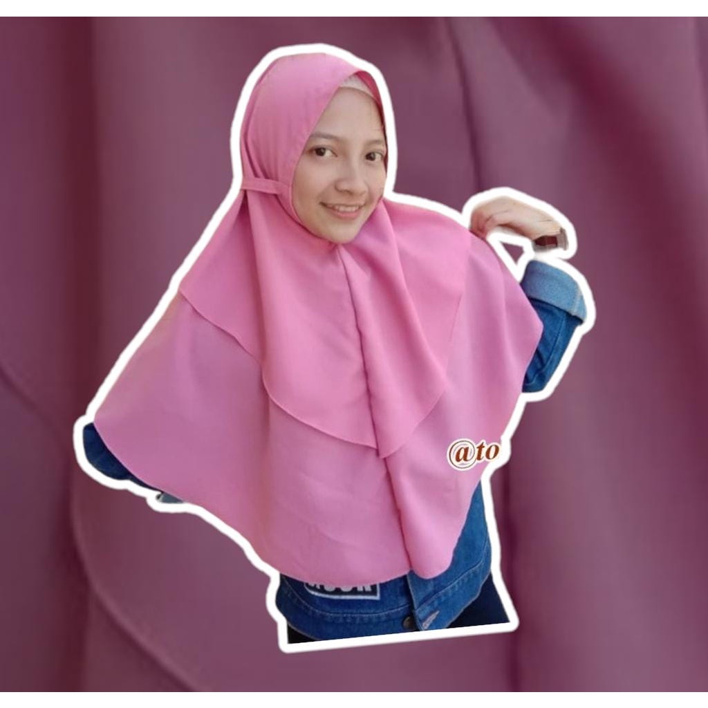 Kerudung Bergo Maryam wolfis HIjab Bergo Maryam Wolfis