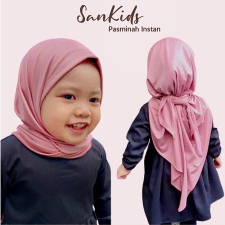 Syakila Bergo Anak Jersey Premium / Jilbab Instan Anak 1 - 6 Tahun